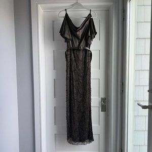 Victoria Royal Beaded Silk Evening Gown Designed by Mary Bays